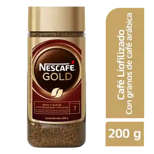 Café liofilizado NESCAFÉ GOLD instantáneo x 200g