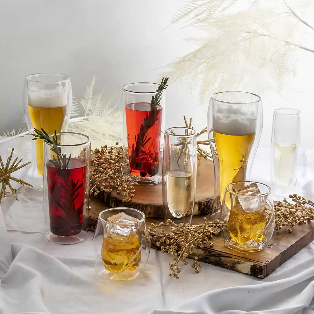Vaso Doble Pared Recto Capacidad 400 mL Ambiente Gourmet