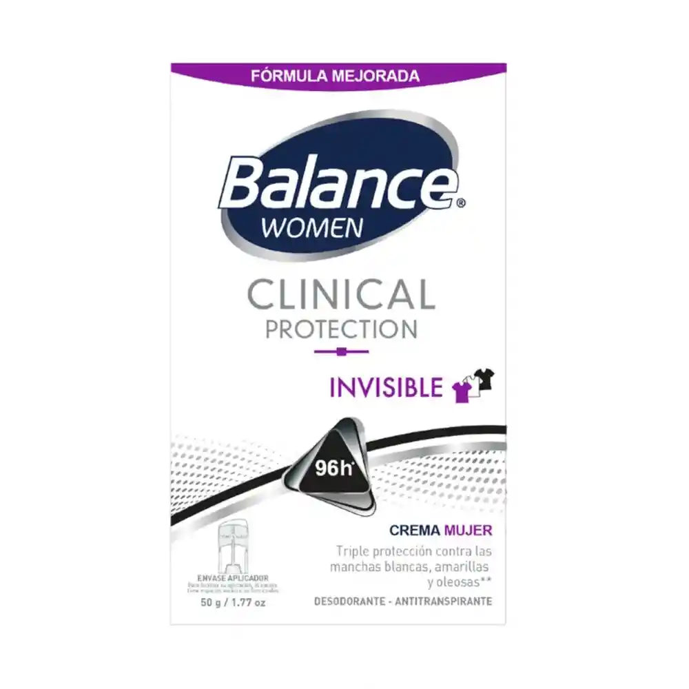 Balance Desodorante en Barra Clinical Invisible Women