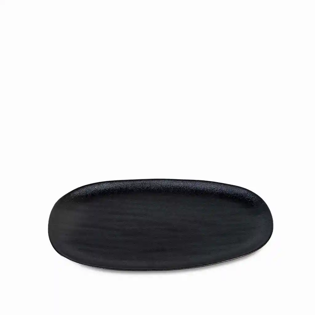 Bandeja Oval Negro Mate 30 cm Ambiente Gourmet
