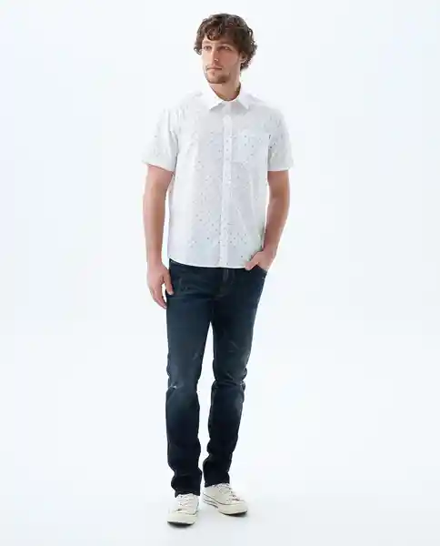 Camisa Hombre Blanco Talla L 819f002 Americanino