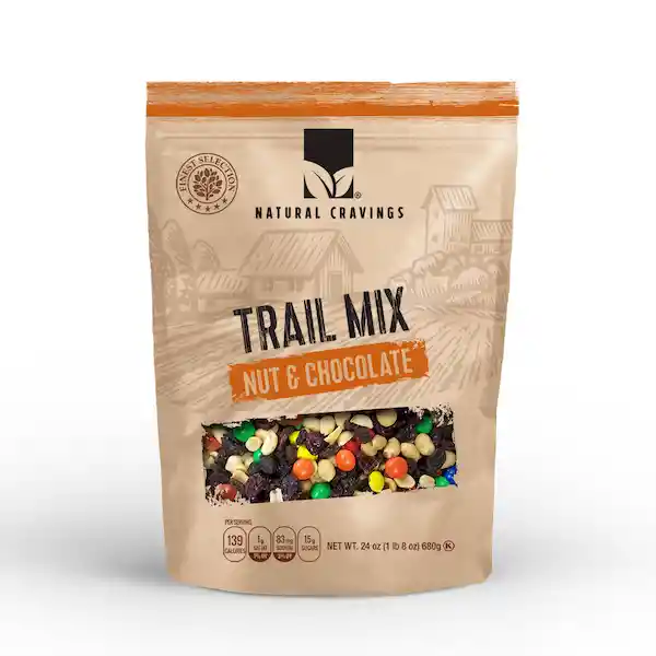 Snack Mix Natural Cravings Trail Nueces Y Chocolate