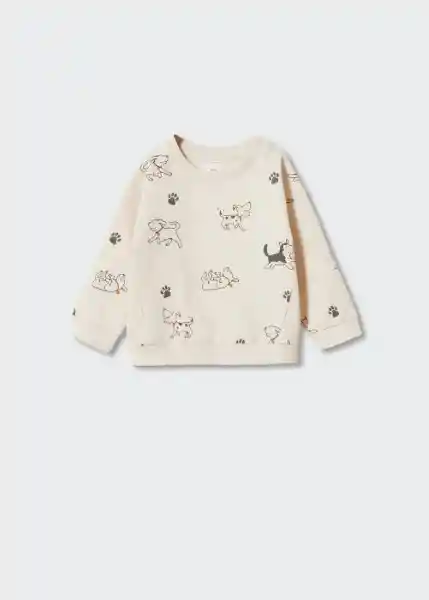 Sudadera Dogs Offwhite Talla 71 Niños Mango