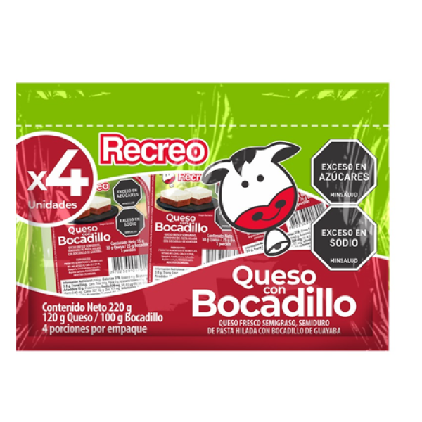 Recreo Queso Semiduro Bdillo Guayaba 220 g