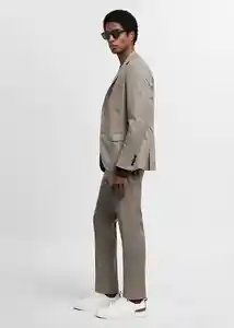 Pantalón París Beige Talla 36 Hombre Mango