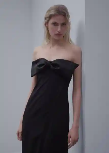 Vestido Paris Negro Talla L Mujer Mango