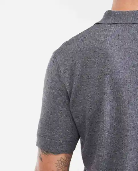 Camiseta Tejida Polo Ease Gris Acero Medio Talla M Chevignon