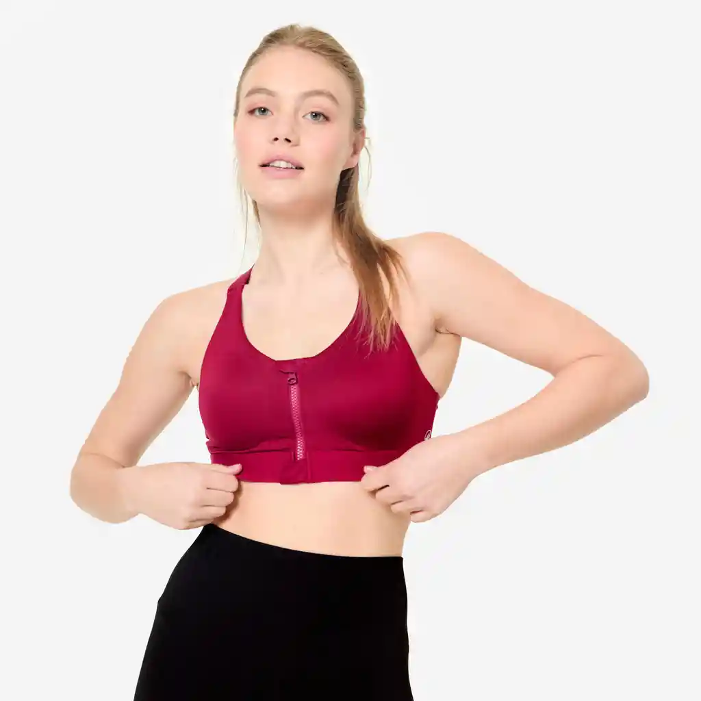 Top de Fitness de Sujeción Alta Para Mujer - Cereza