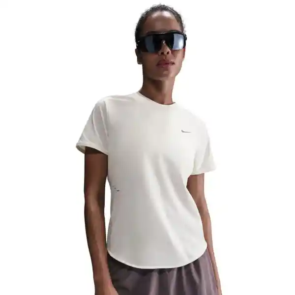 Nike Camiseta W Swift Df Top Manga Corta Mujer Gris Talla L