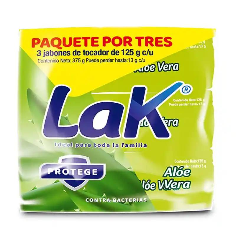 Lak Jabón de Tocador con Aloe Vera contra Bacterias