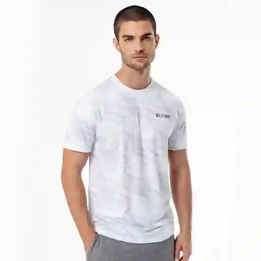 Camiseta Manga Corta en Interlock Poliéster Masculino Camo Gef Talla M