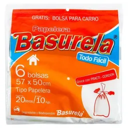 Basurela Bolsa de Basura Cordón Blanca 57 x 50