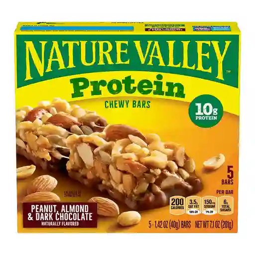 Nature Valley Barra de Proteína Peanut, Almond & Dark Chocolate