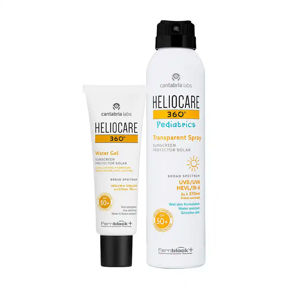 Kit Heliocare 360° Water Gel + Gratis Heliocare 360° Pediatrics Spray Spf 50+