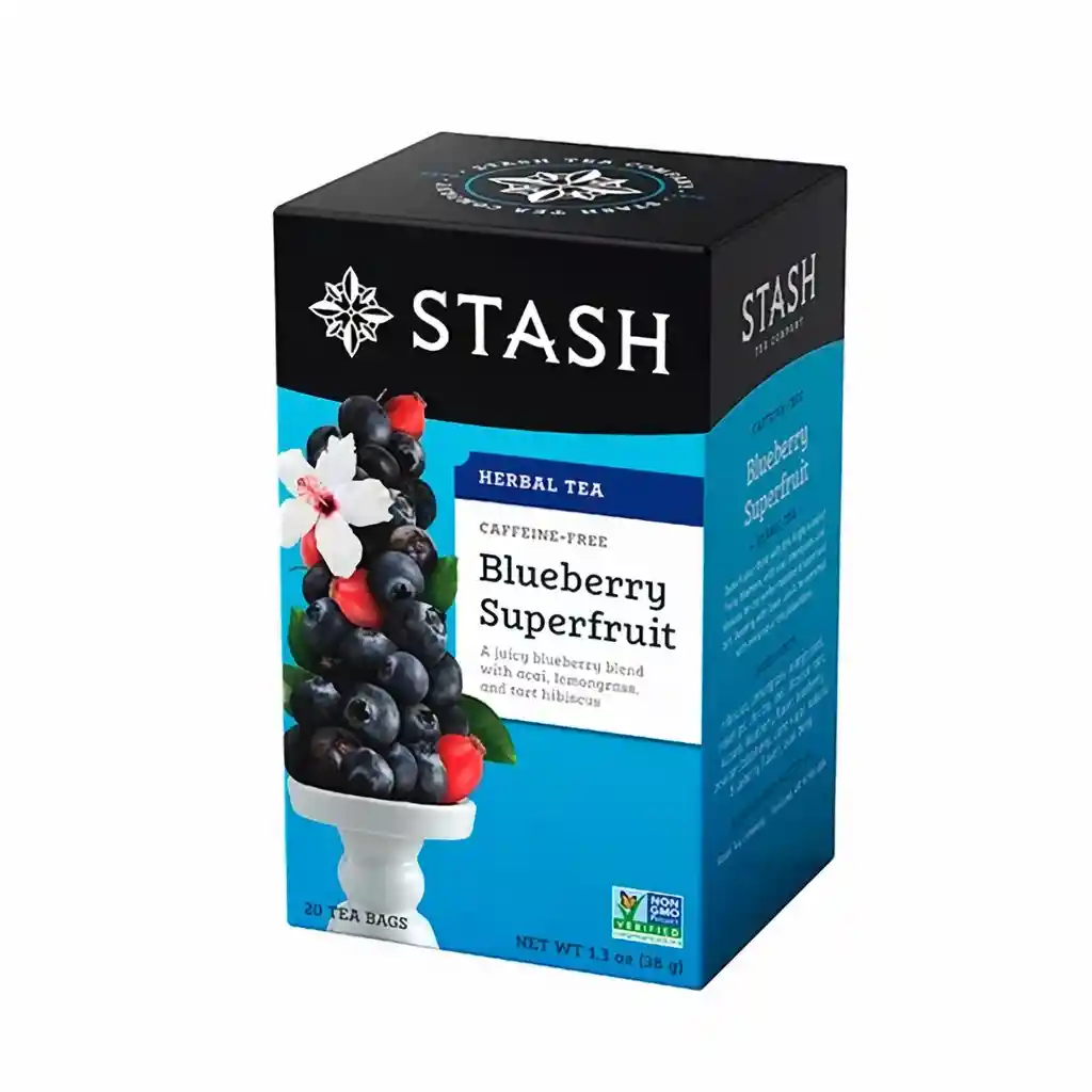 Stash Té Herbal Tea Caffeine-Free Blueberry Superfruit 38 G