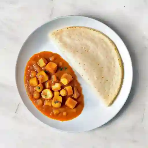 Arepa Con Queso Y Hogao