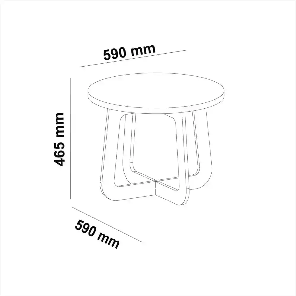 Mesa de Centro Jasmin 59 X 59 Cm en Mdp Menta Con Roble
