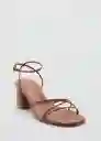 Sandalias Lana1 Cuero Talla 40 Mujer Mango