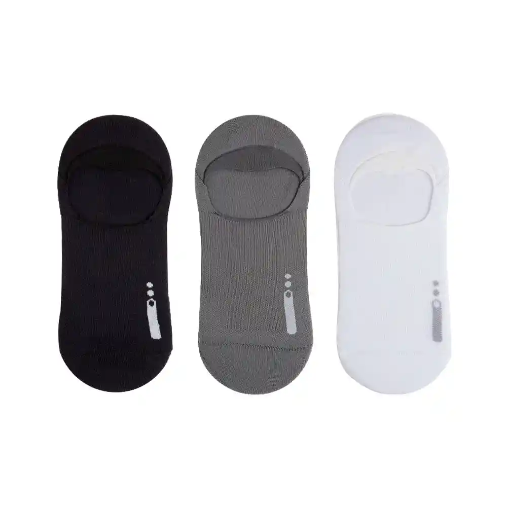 Medias Deportivas Tipo Baletas Masculino Yaku Masc X3 Punto Blanco Talla 10-12