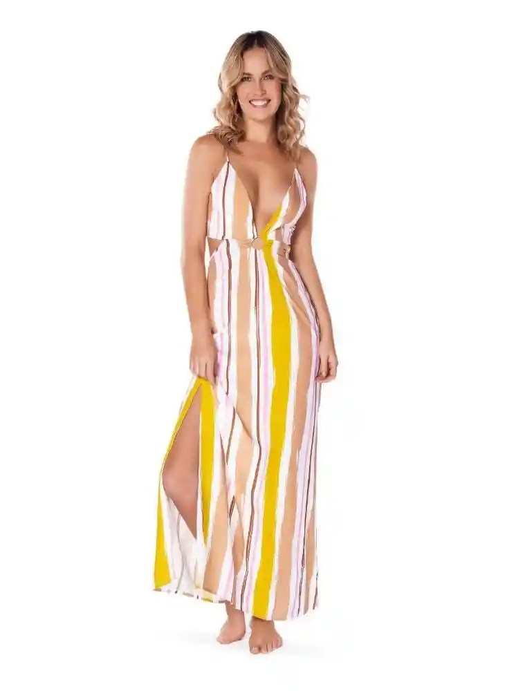 Vestido Largo L-multicolo