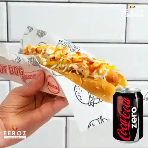 Combo Perro Americano + Coca Cola Zero 235 ml