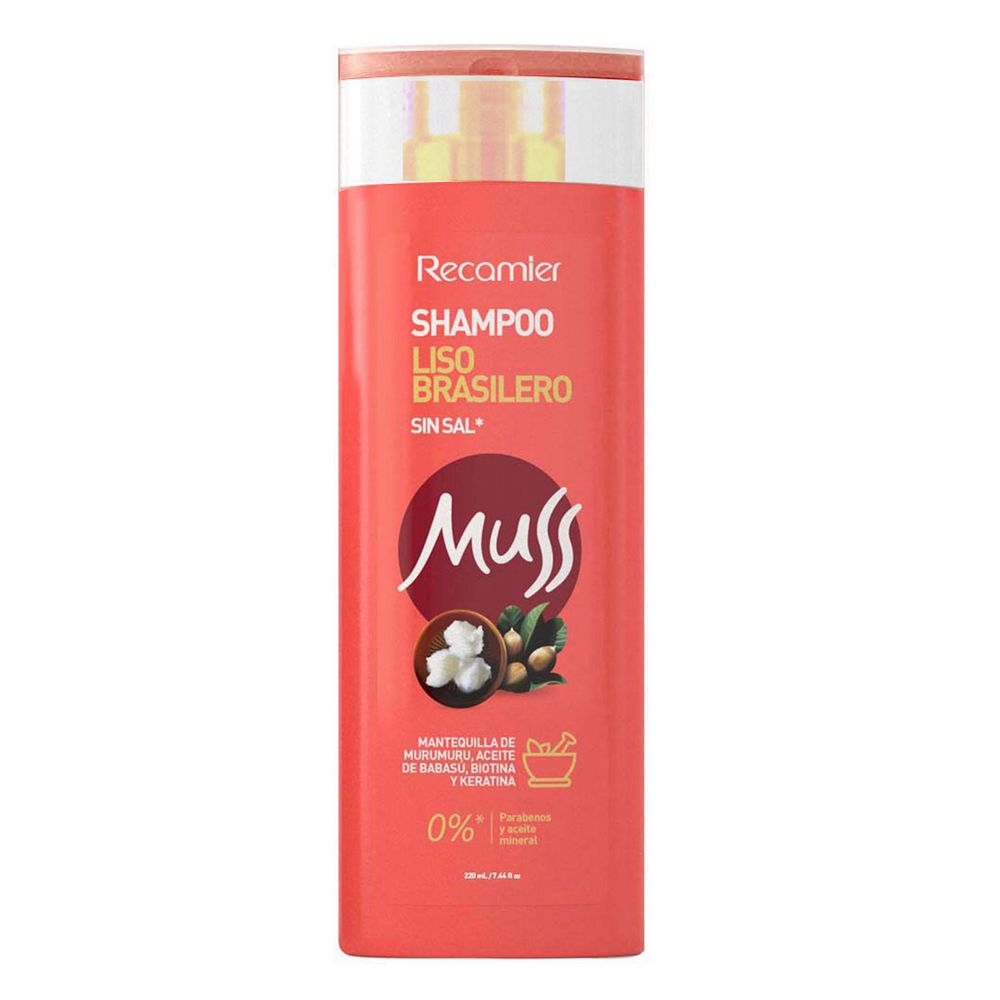 Muss Shampoo Liso Brasilero sin Sal 220 ml