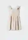 Vestido Giza Beige Talla 13 Niñas Mango