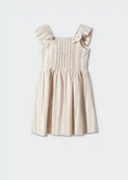 Vestido Giza Beige Talla 13 Niñas Mango