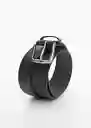 Cinturón Bolonia Negro Talla 91 Hombre Mango