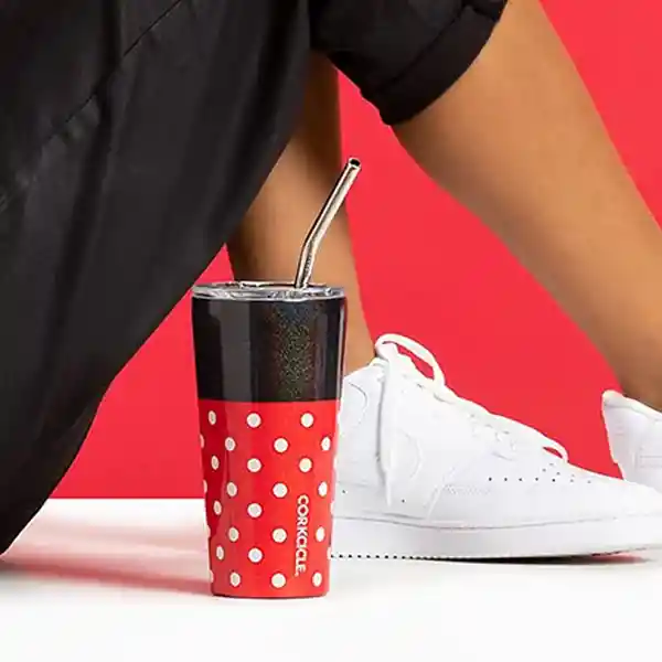 Corkcicle Vaso Tumbler Minnie Puntos Rojos 16 Oz