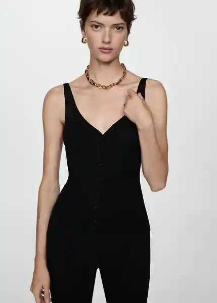 Top Lana Negro Talla XS Mujer Mango