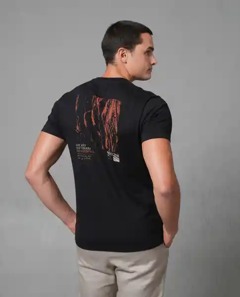 Camiseta Hombre Negro Talla L 102G005 Rifle
