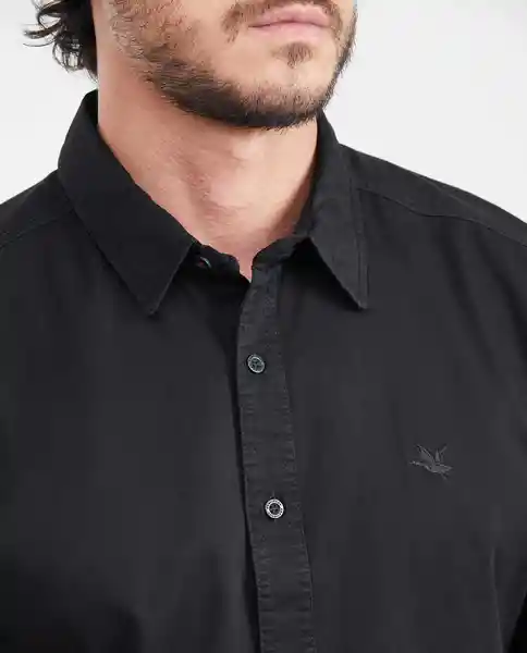 Camiseta Dyed Twill Negro Sombrío Ultra Oscuro T. L Chevignon