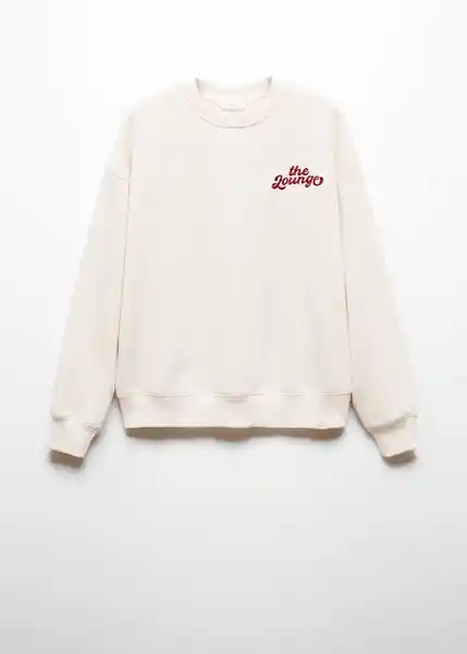 Buzo Sudadera Lounge Offwhite Talla 21 Niñas Mango