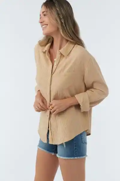 Camisa Leni Mujer Beige Talla S Oneill