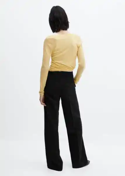 Pantalón Carlos Negro Talla 50 Mujer Mango