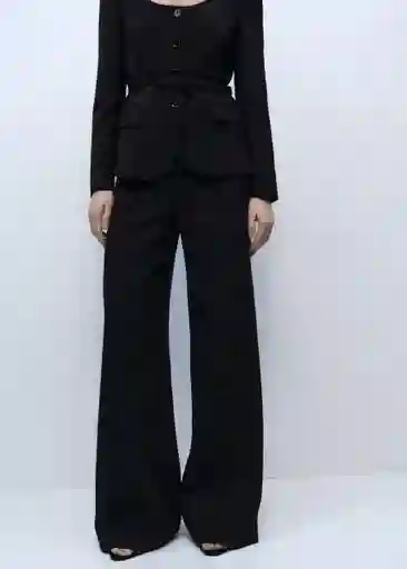 Pantalón Sake Chocolate Talla 38 Mujer Mango