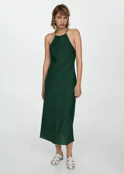 Vestido Gracie Verde Talla L Mujer Mango