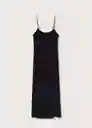 Vestido Suriname Negro Talla L Mujer Mango