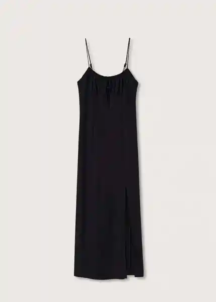 Vestido Suriname Negro Talla L Mujer Mango