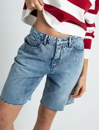 Short Party Mujer Azul Indigo Medio Talla 4 453F330 Naf Naf