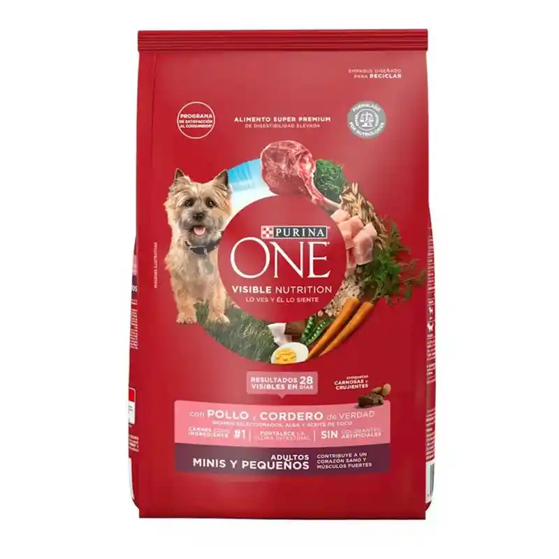 Comida para perro Purina One adultos minis y pequeños Pollo y Cordero X 3,5kg