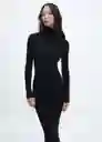 Vestido Goletac Negro Talla M Mujer Mango