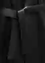 Abrigo Trench Neo Negro Talla L Mujer Mango