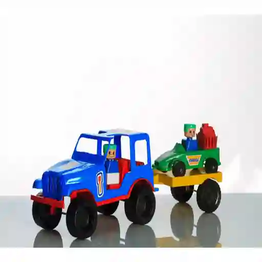 Creaplast Vehículo Jeep Con Trailer