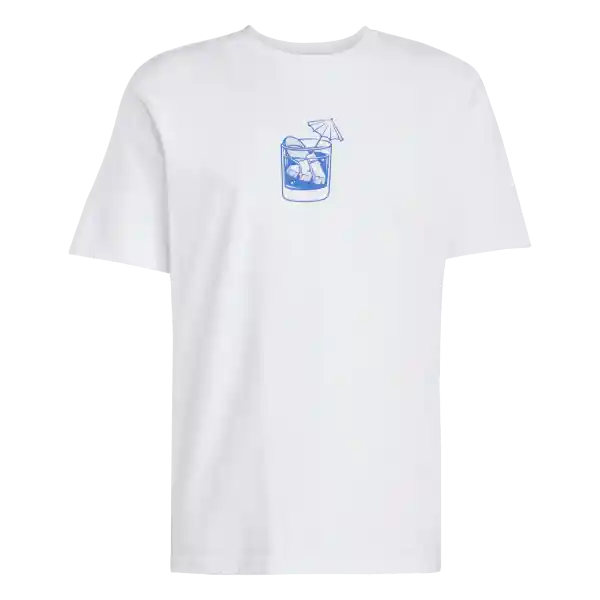 Adidas Camiseta L Drink Manga Corta Hombre Blanco Talla S