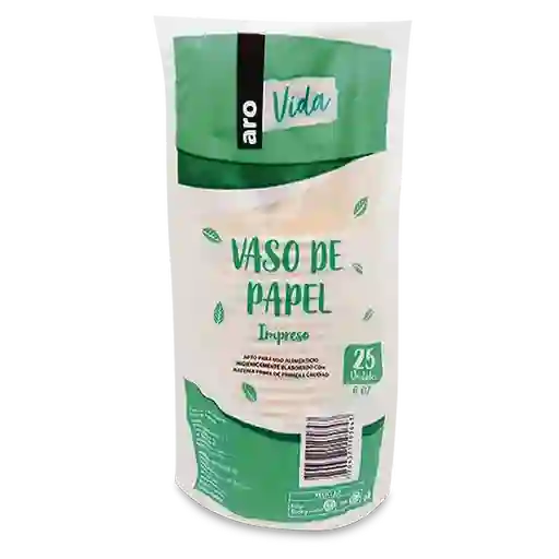 Vaso de Papel Vida Impreso 6 Oz Aro