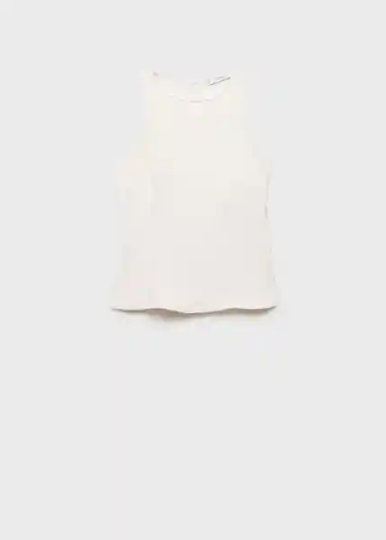 Blusa Pepa Offwhite Talla S Mujer Mango
