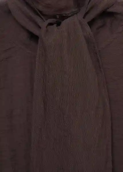 Blusa Brown Chocolate Talla M Mujer Mango