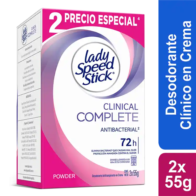 Lady Speed Stick Desodorante en Crema Clinical Complete